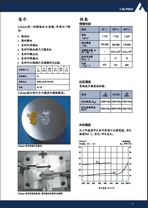 【ASSAB 635】瑞典一胜百ASSAB 635(CALMAX)高韧性模具钢